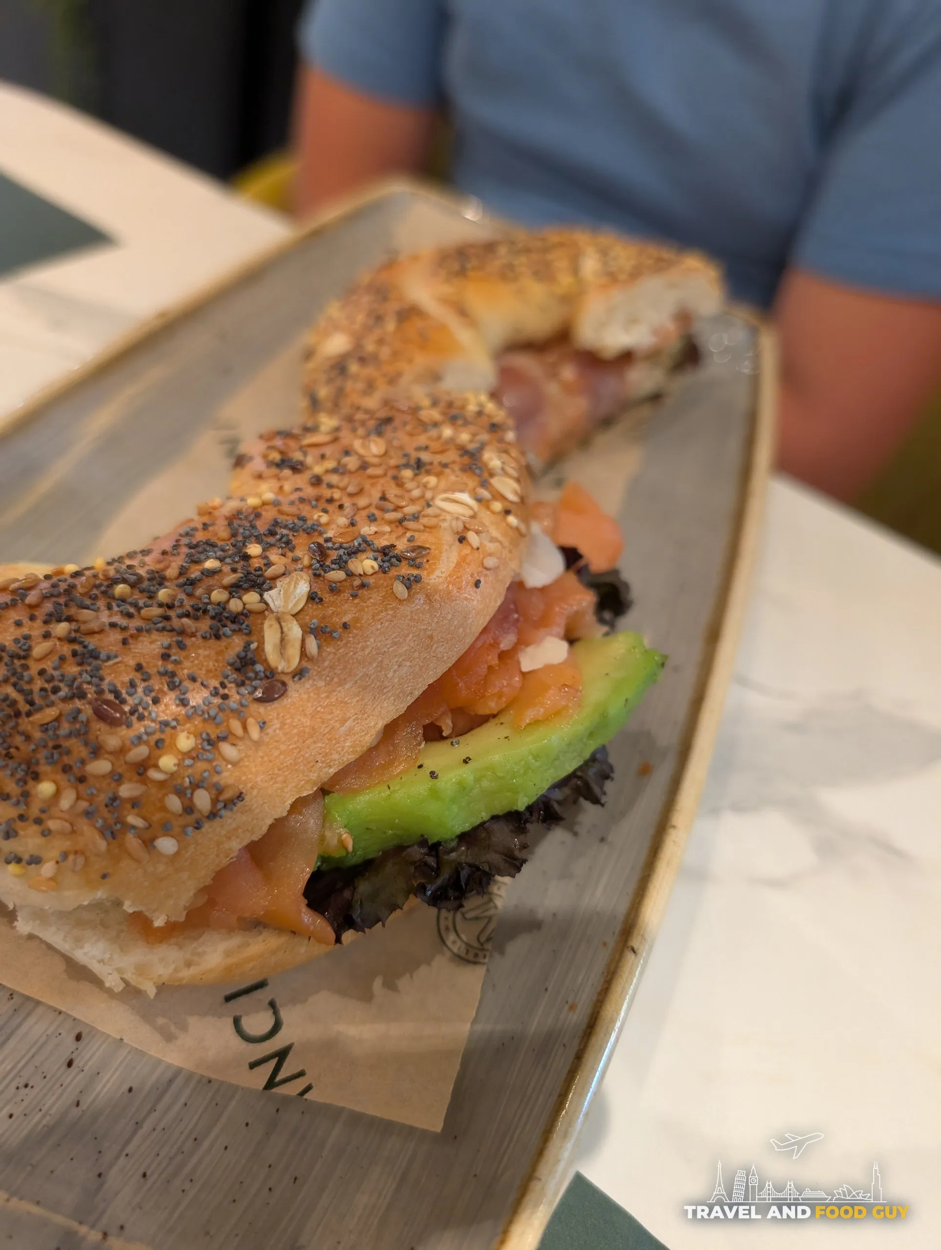 Bagel with smoked salmon and avocado at Bro Roma, Prati neighborhood, Rome