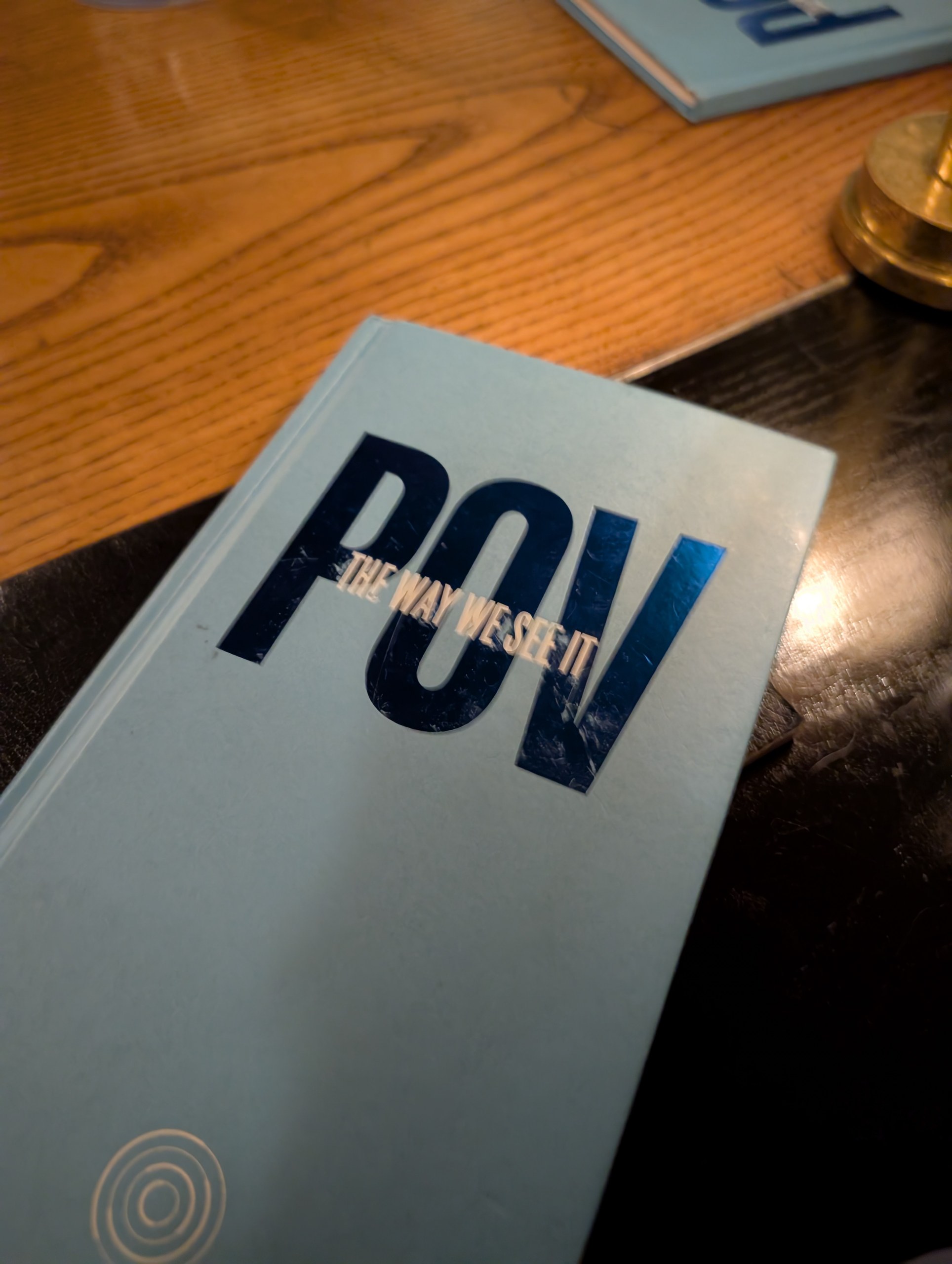 The POV cocktail menu at Origin Grill and Bar, subtitled The Way We See It.