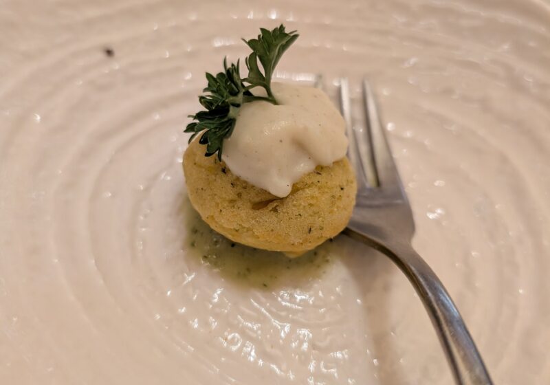 Amuse-bouche course at Ristorante Ad Hoc, Rome — fine-dining tasting menu opener