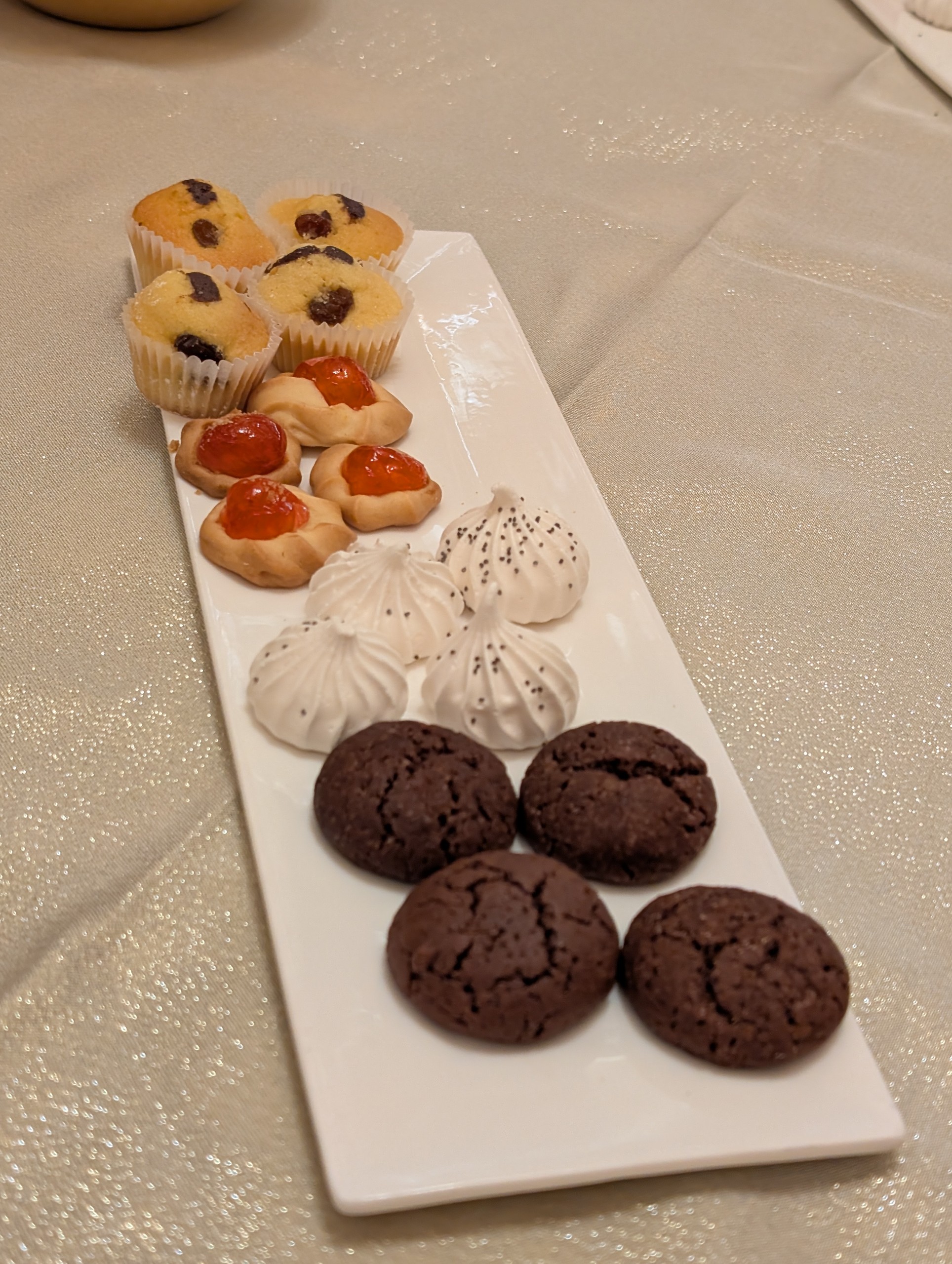 Petit fours dessert plate at Ristorante Ad Hoc closing the tasting menu