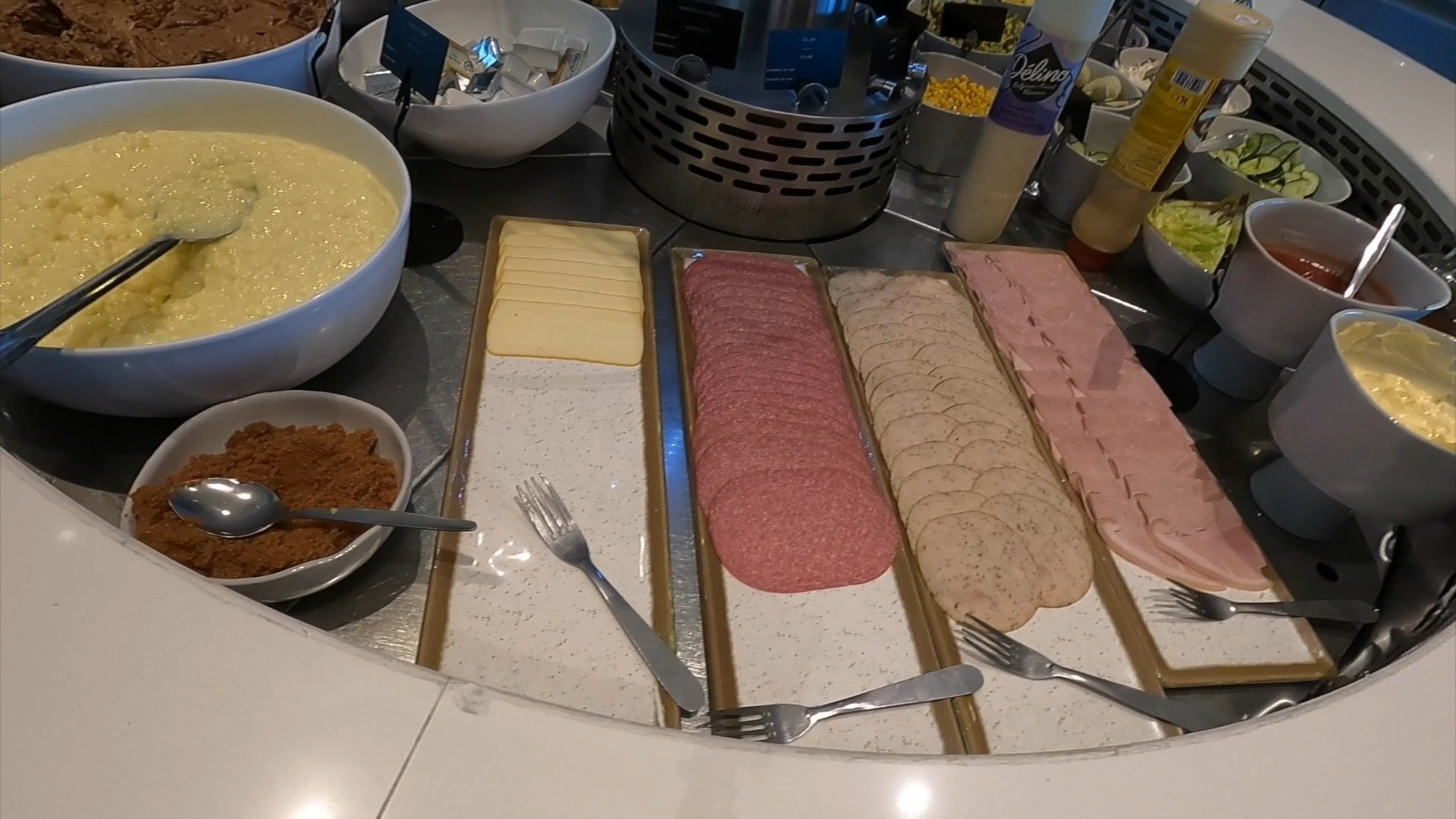 Cold cuts and cheese spread at The Loft