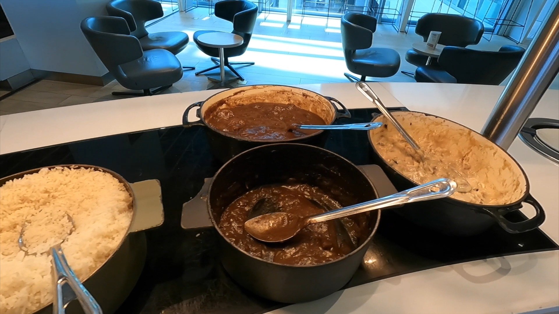 Hot food station at The Loft