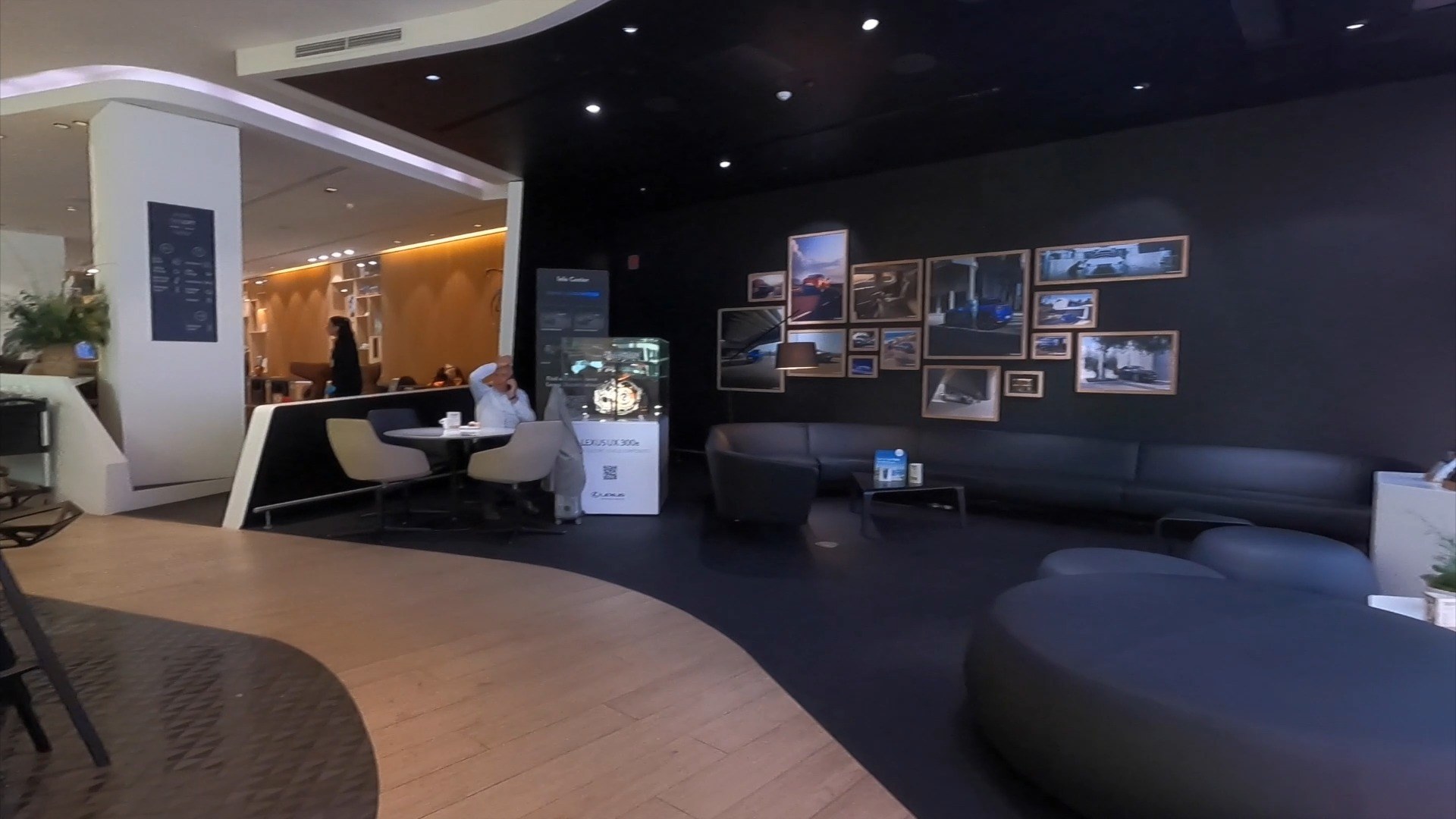 Quiet seating zone and Lexus display at The Loft
