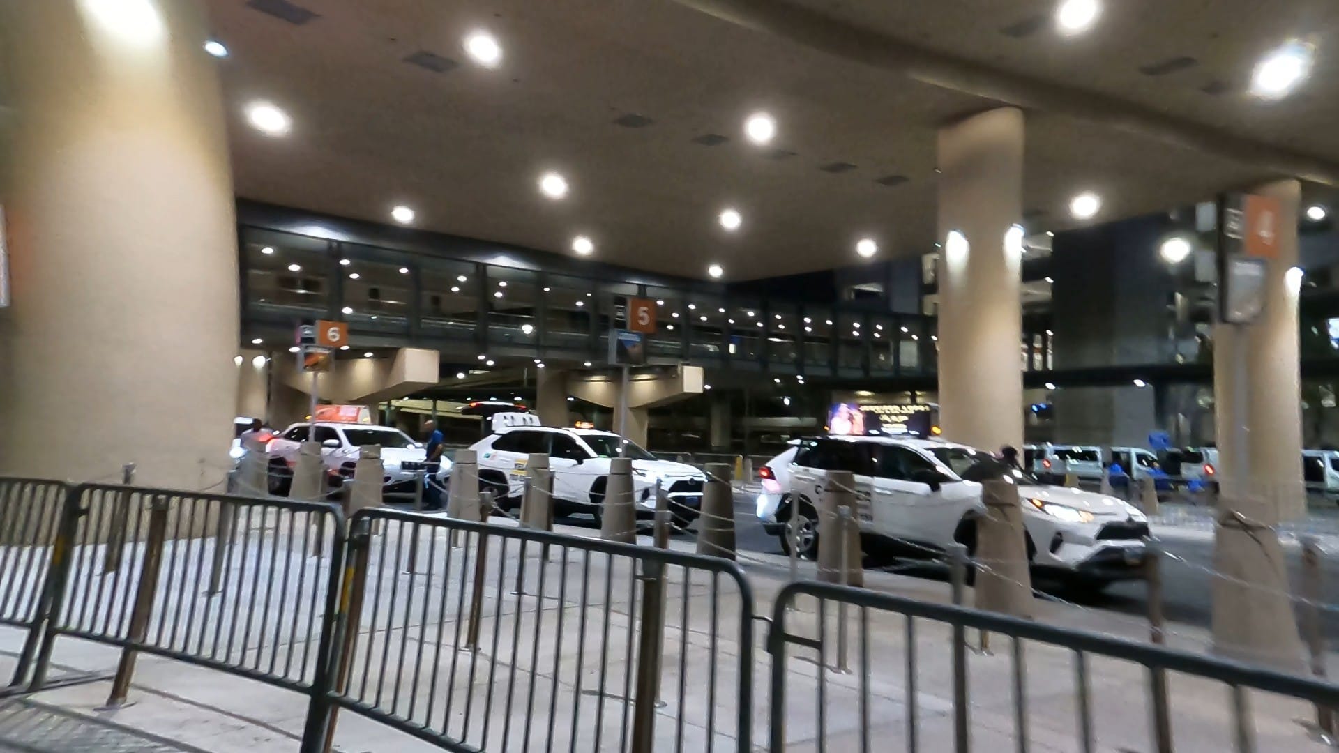 Ride share and taxi pickup at Harry Reid airport in Las Vegas