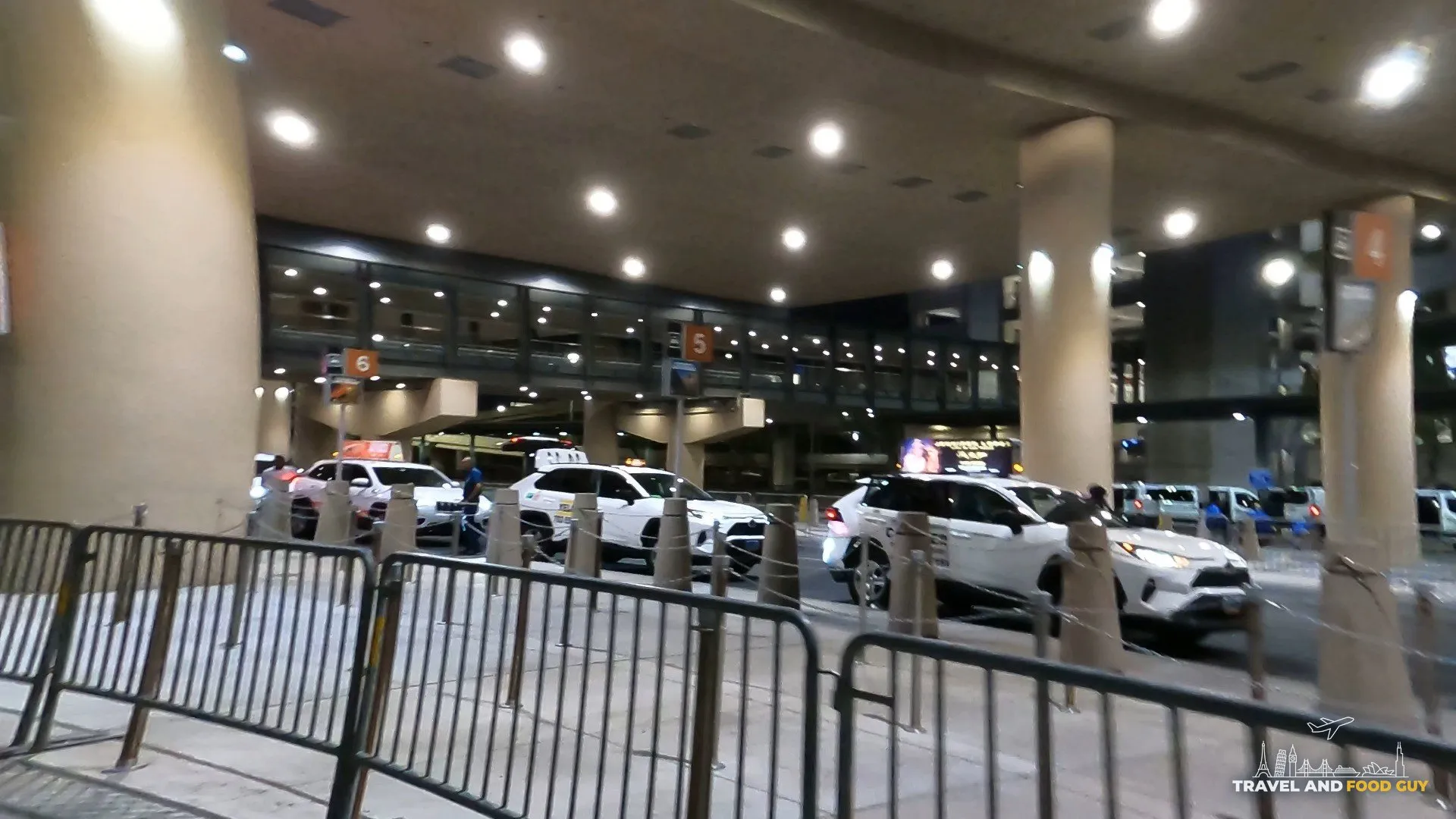 Ride share and taxi pickup at Harry Reid airport in Las Vegas