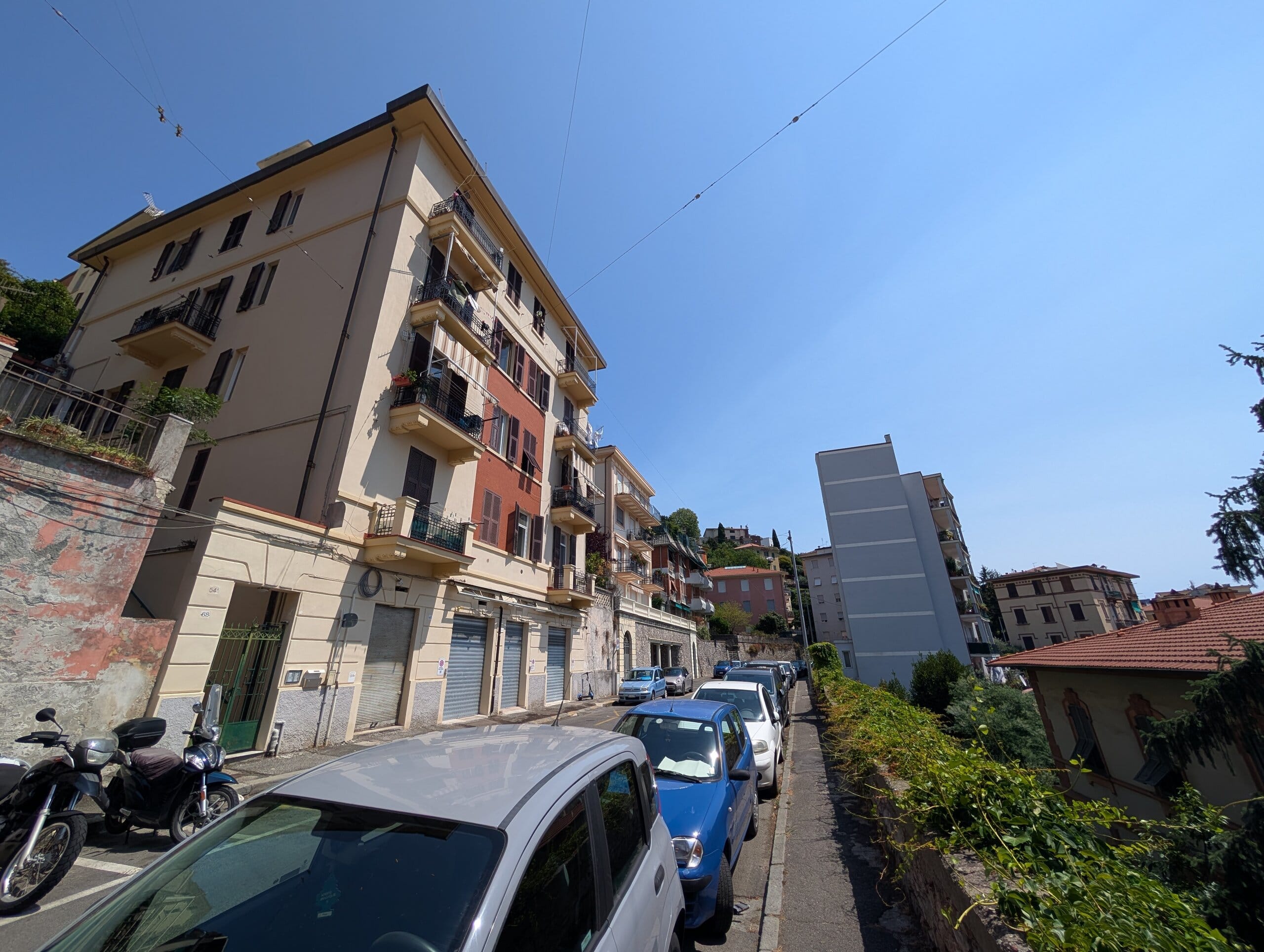 Residential street in the La Spezia hills