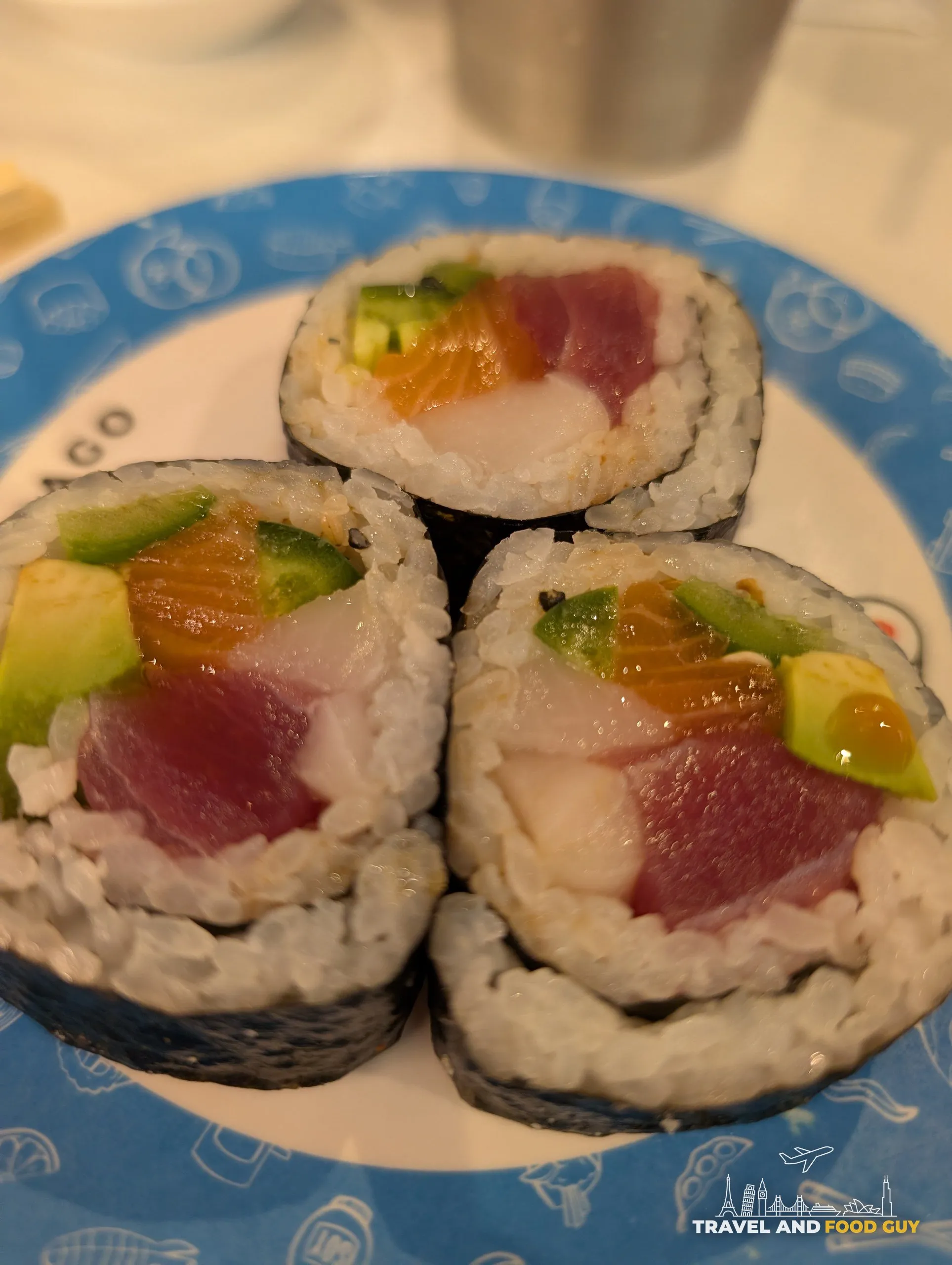 The Mexican Maki roll with jalapeno and chili oil at Sushi Plus Rotary Sushi Bar