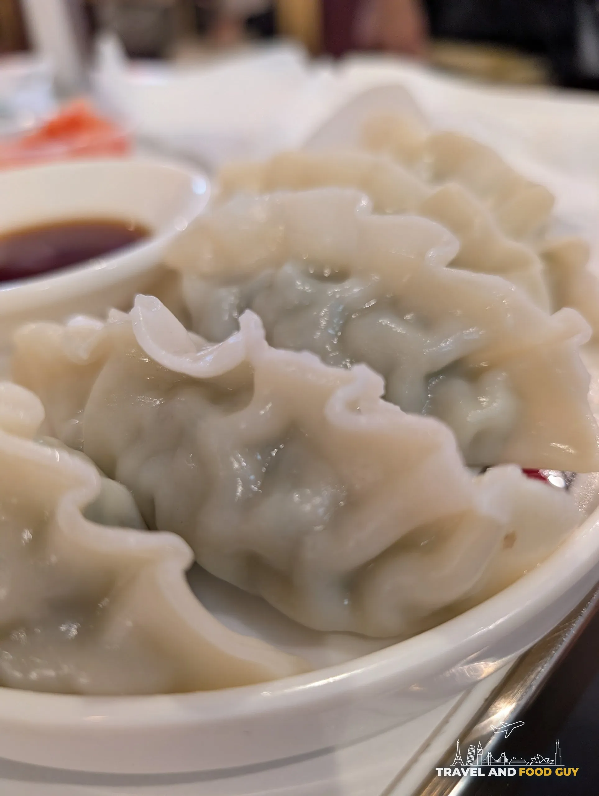 Steamed gyoza ordered off the tablet at Sushi Plus