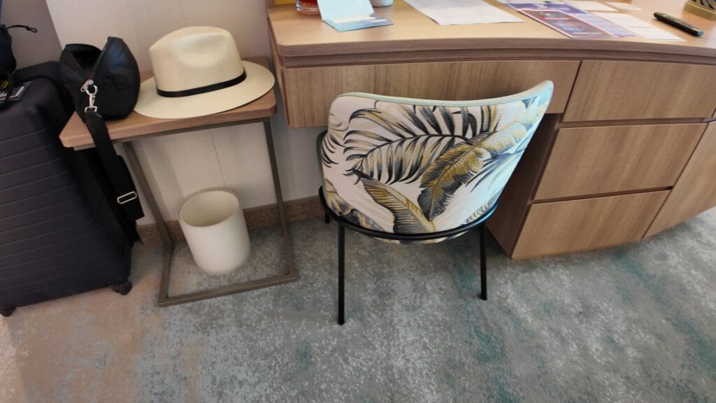 Desk with drawers and chair in stateroom 14632