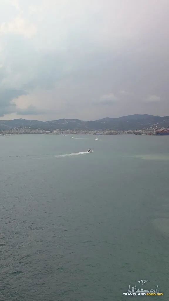 The La Spezia coastline from a deck 14 balcony on Legend of the Seas