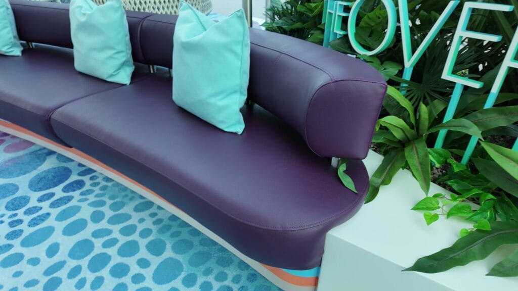The Overlook lounge and infinity pool area on Legend of the Seas
