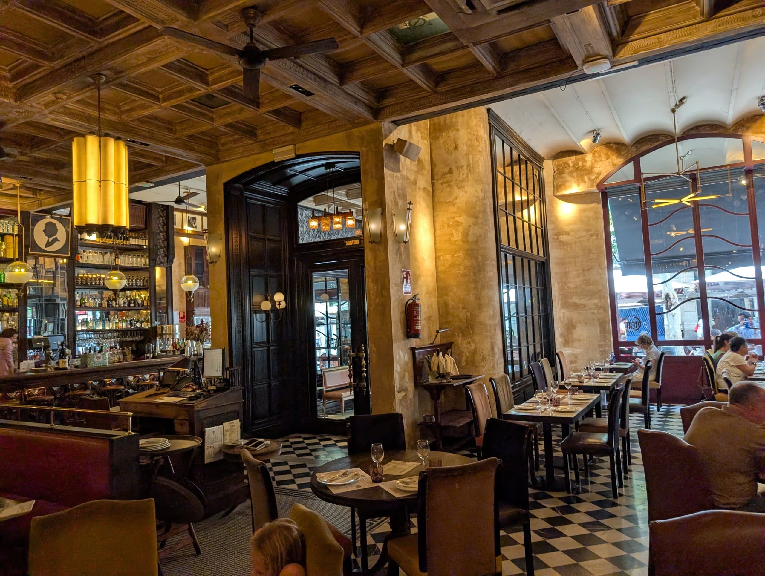 The Cheri Barcelona dining room looking out to Enric Granados
