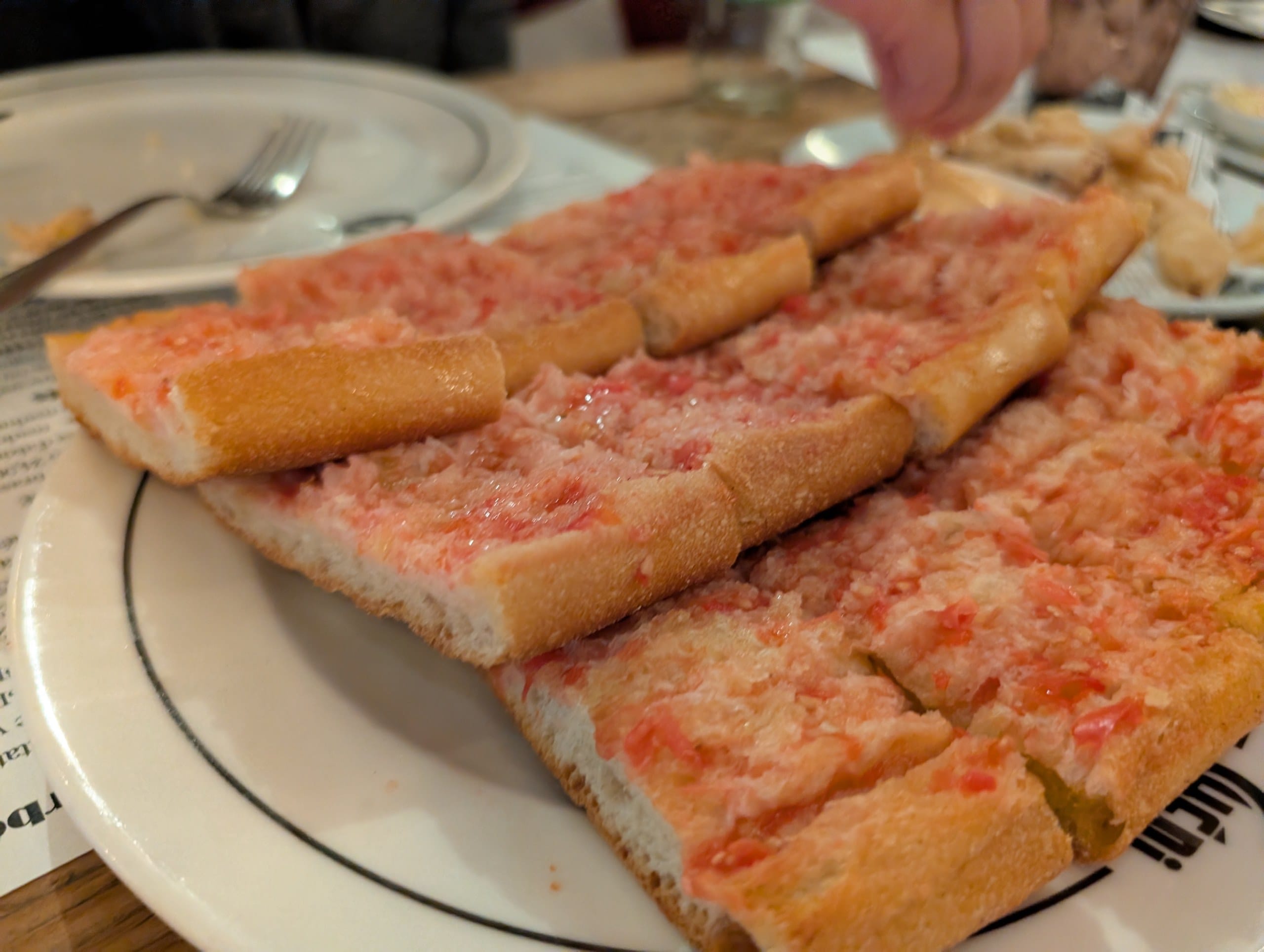 Pa amb tomaquet at Cheri Barcelona, 1,95 euros a portion