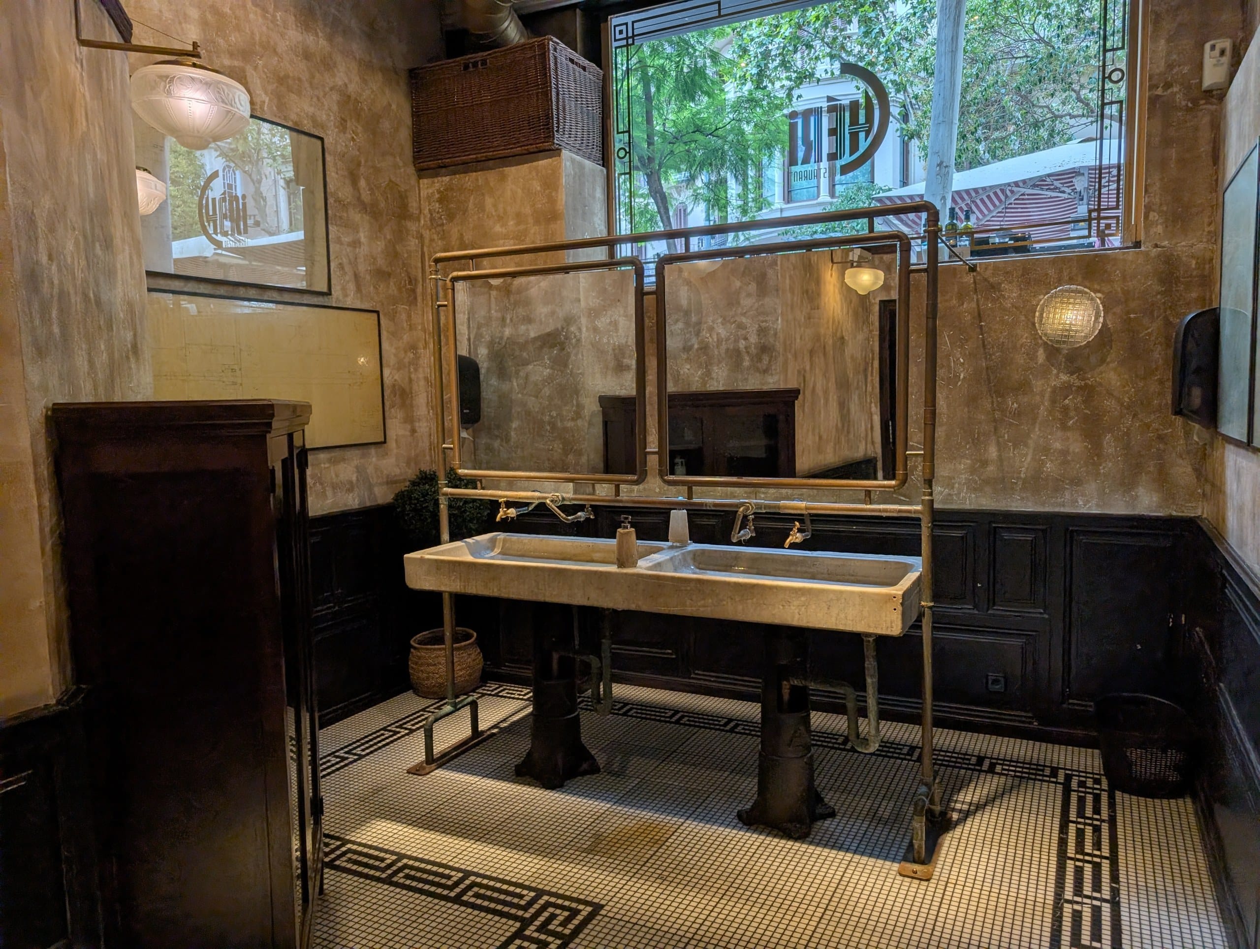 A window table at Cheri Barcelona looking onto the street