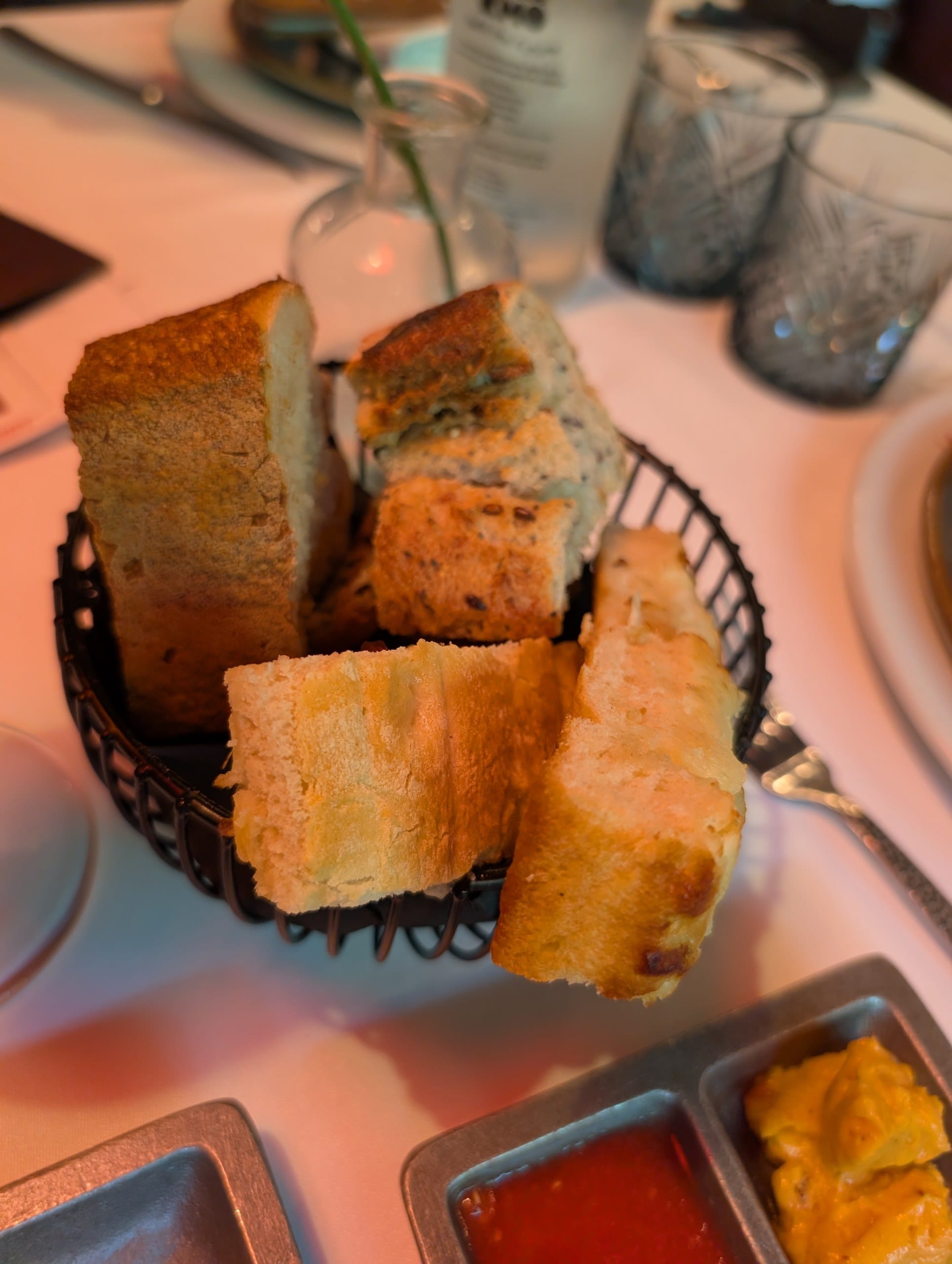 The mixed bread basket at La Cabrera Barcelona