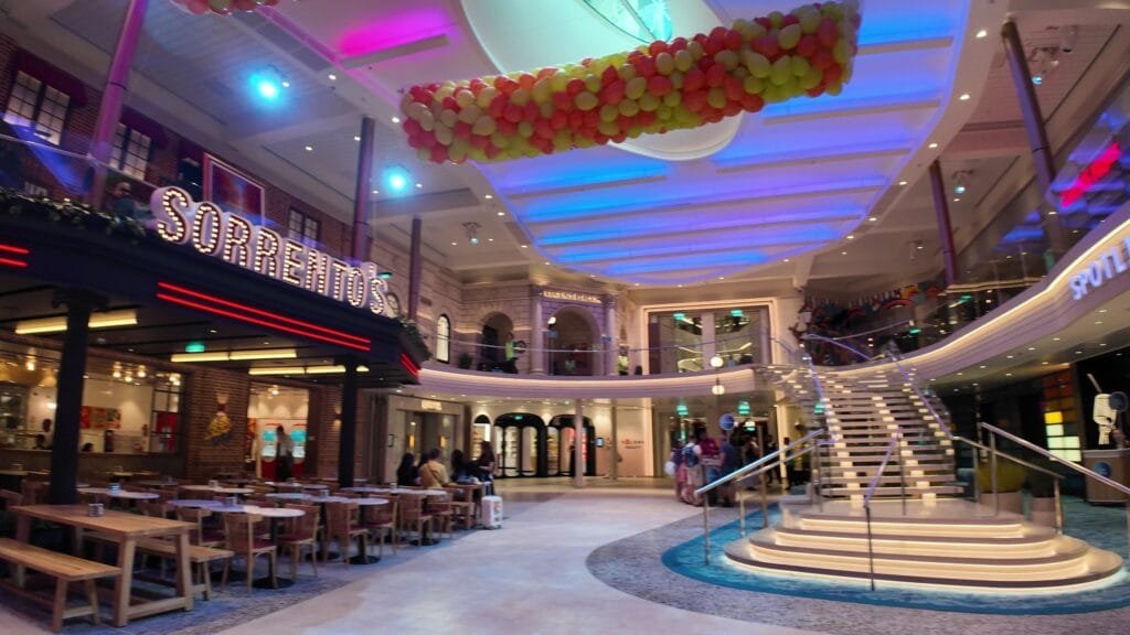 The Royal Promenade on deck 5 of Legend of the Seas