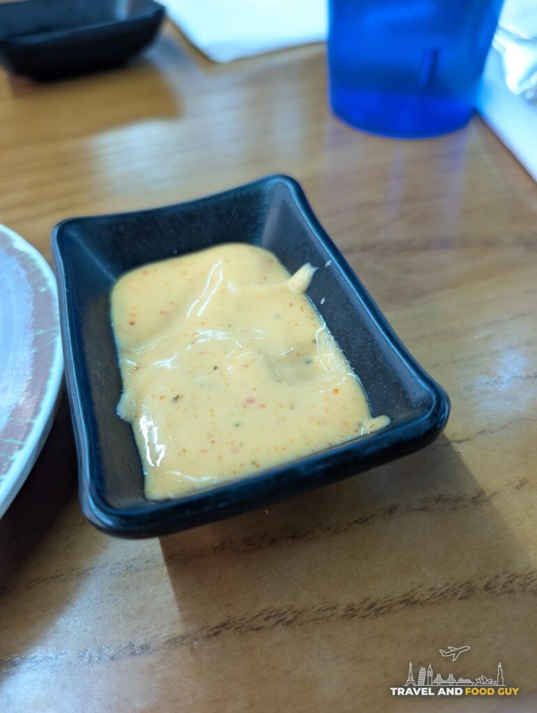 A small dish of thin, runny spicy mayo at Blackfish.